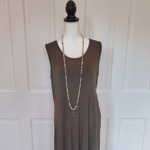 Karen Kane Green long Maxi dress